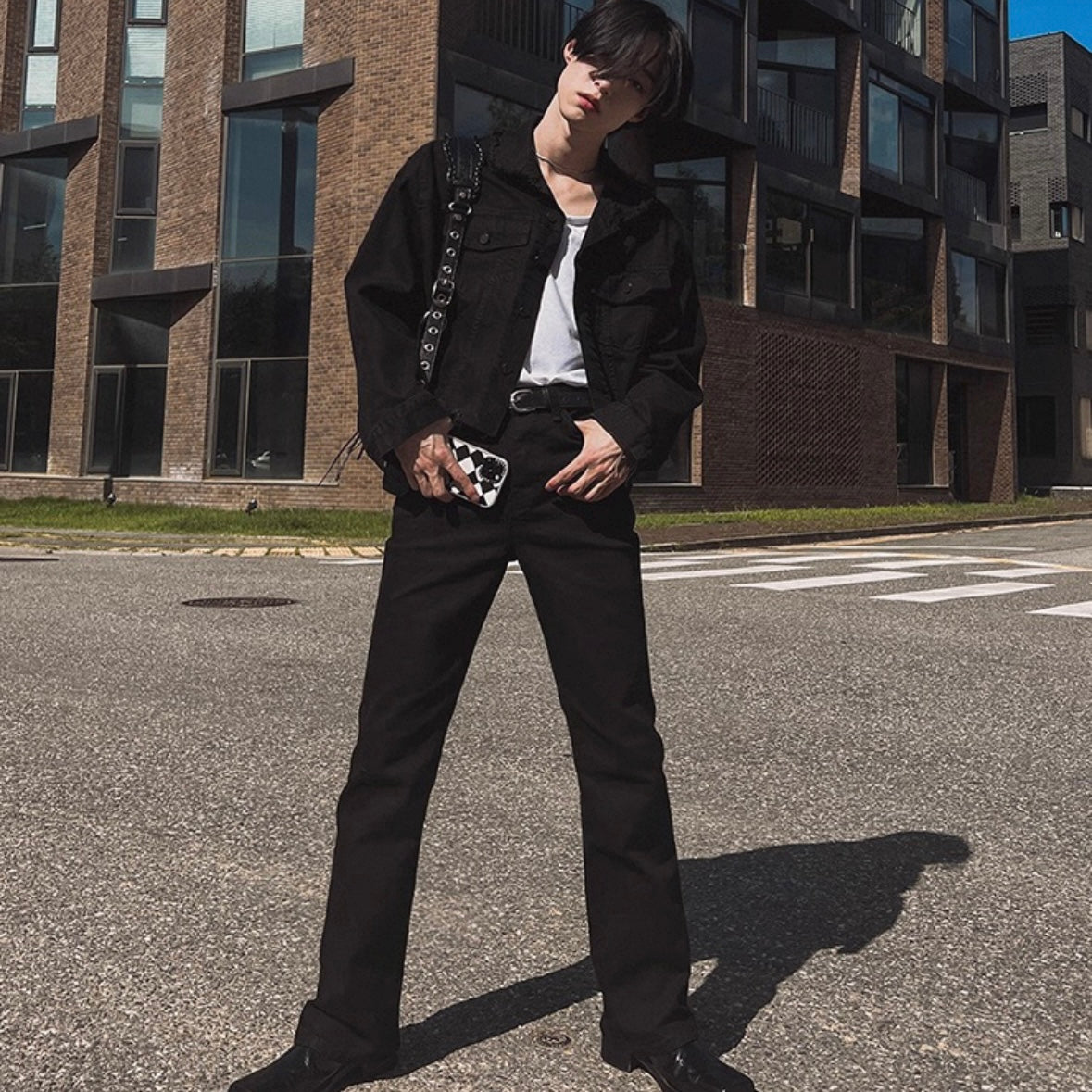 Slim Fit Black Flare Jeans