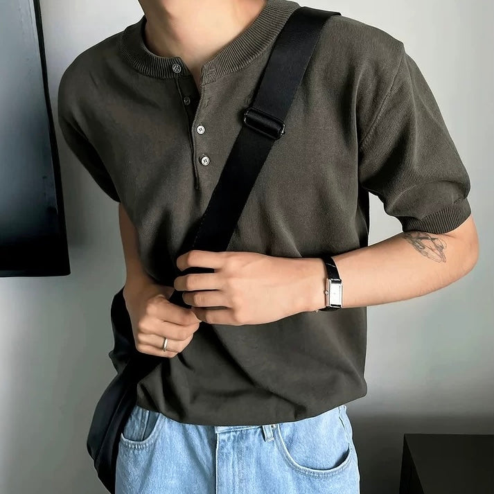 Korean Trendy Henry T-shirts
