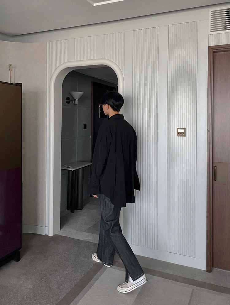 Open straight drag pants