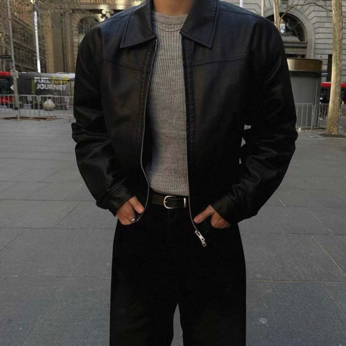 Vintage Leather Blouson Jacket