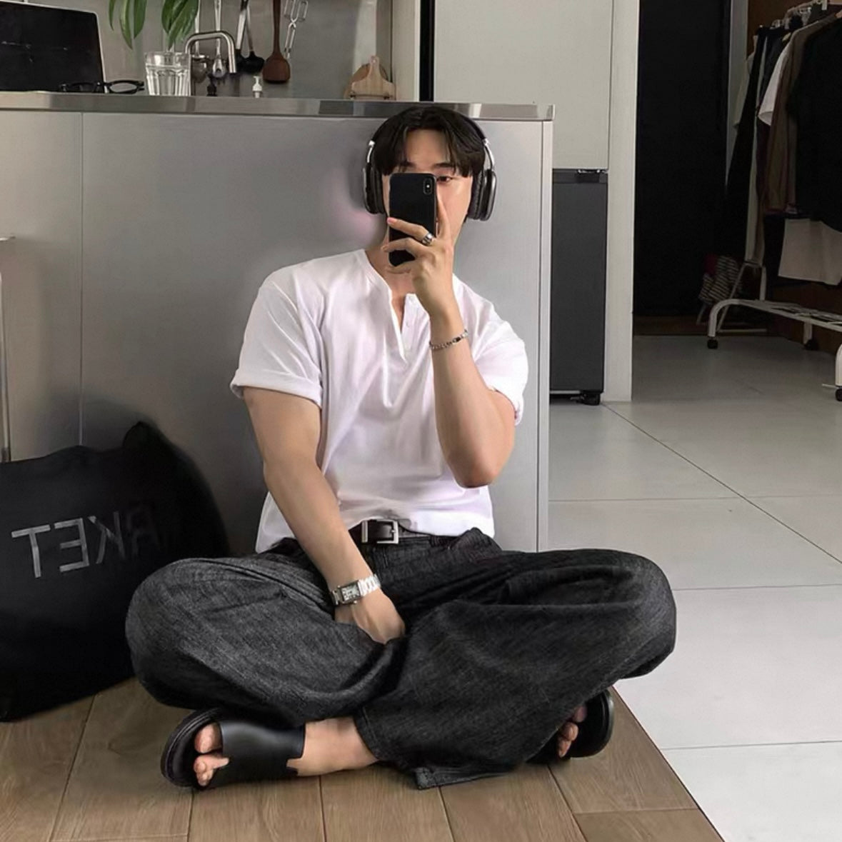 Henry Collar Casual Summer T-shirt