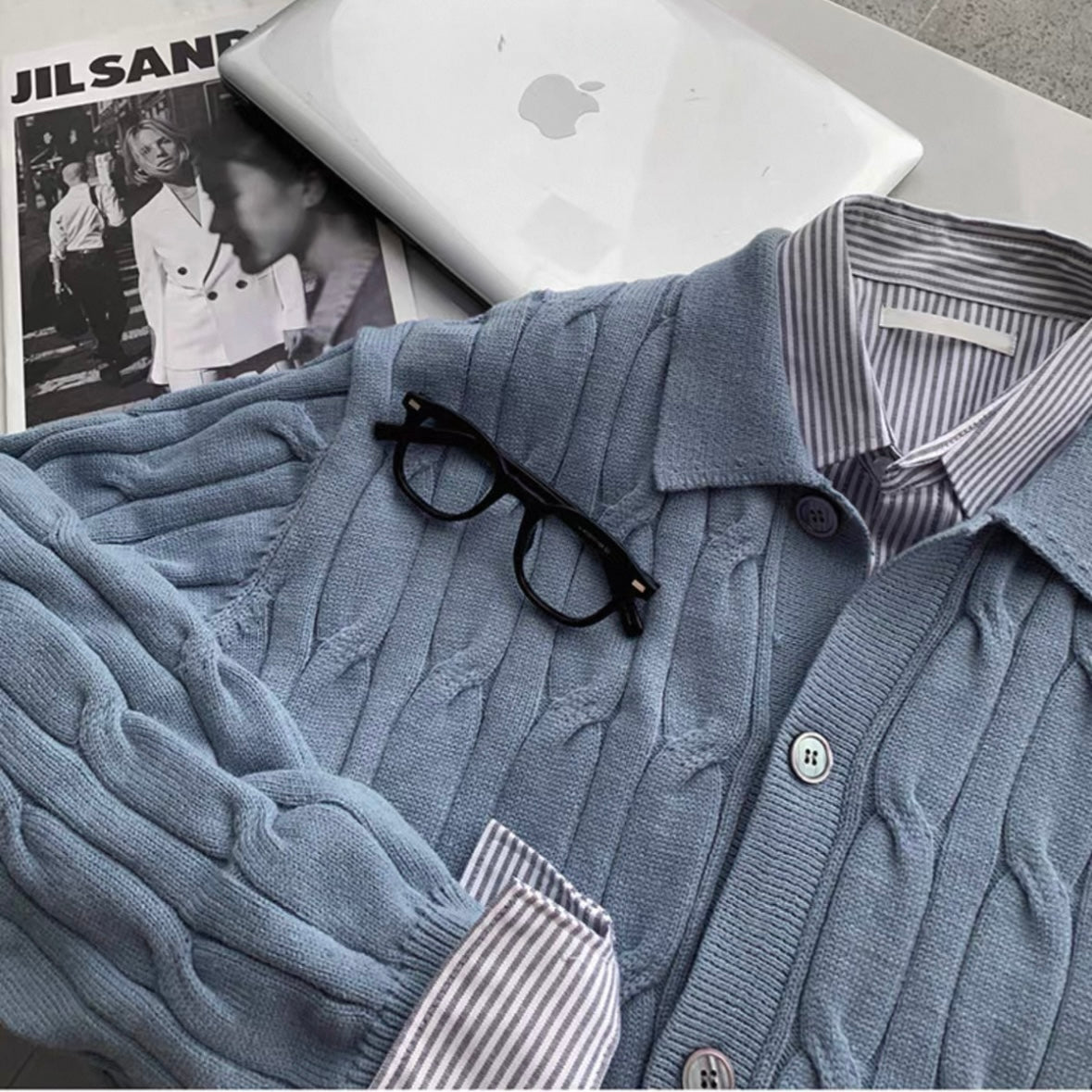 Retro Twist Cardigan Sweater