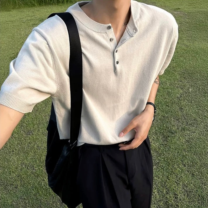 Korean Trendy Henry T-shirts