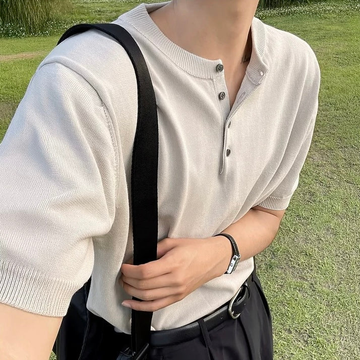 Korean Trendy Henry T-shirts