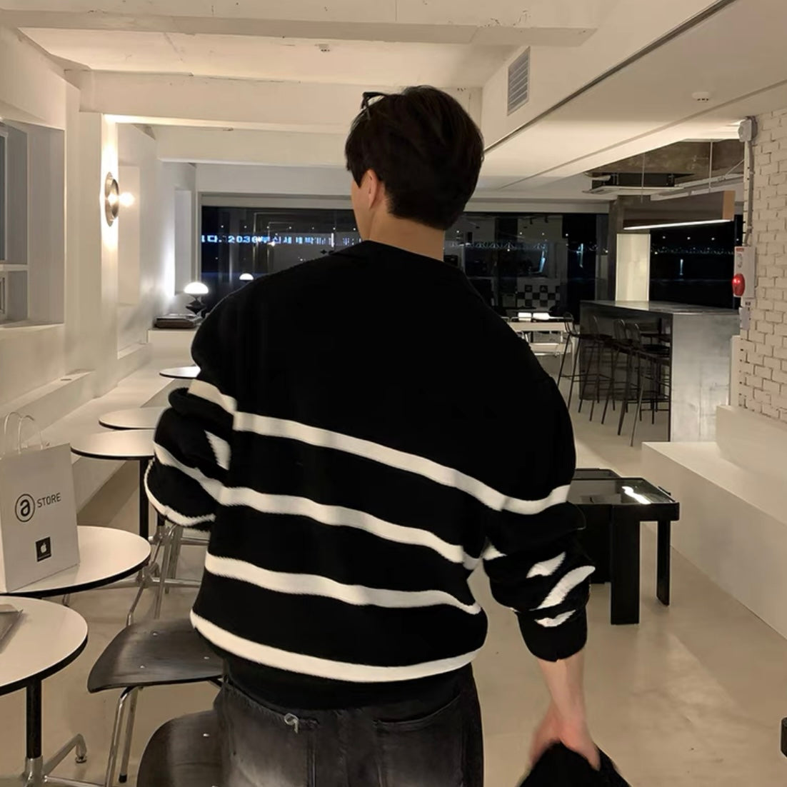 Half-zip knit sweater
