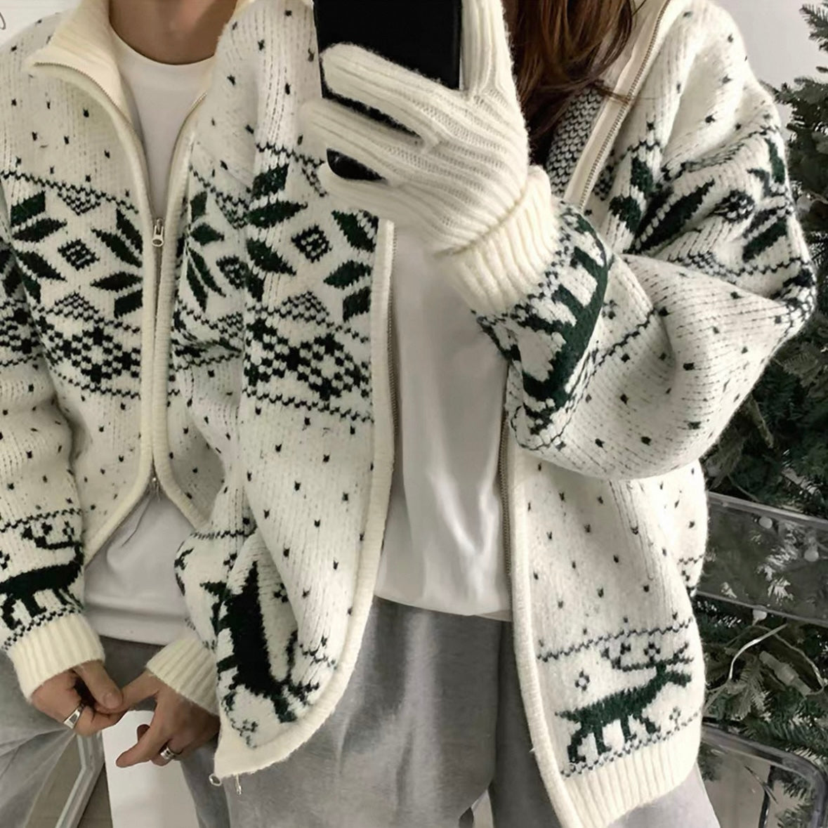Chic Double-Zip Sweater