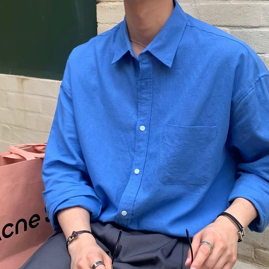 Korean Luxe Casual Long Sleeve Shirt
