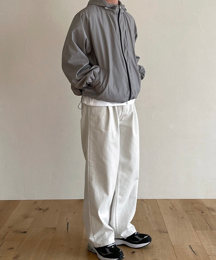 Draped Casual Straight Pants