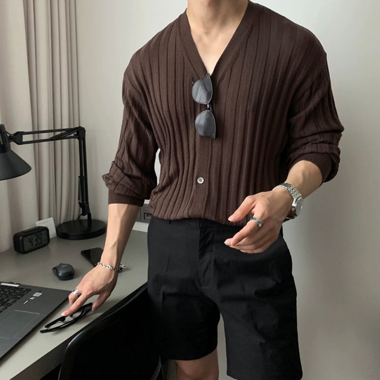 Korean Muscle Knit Cardigan