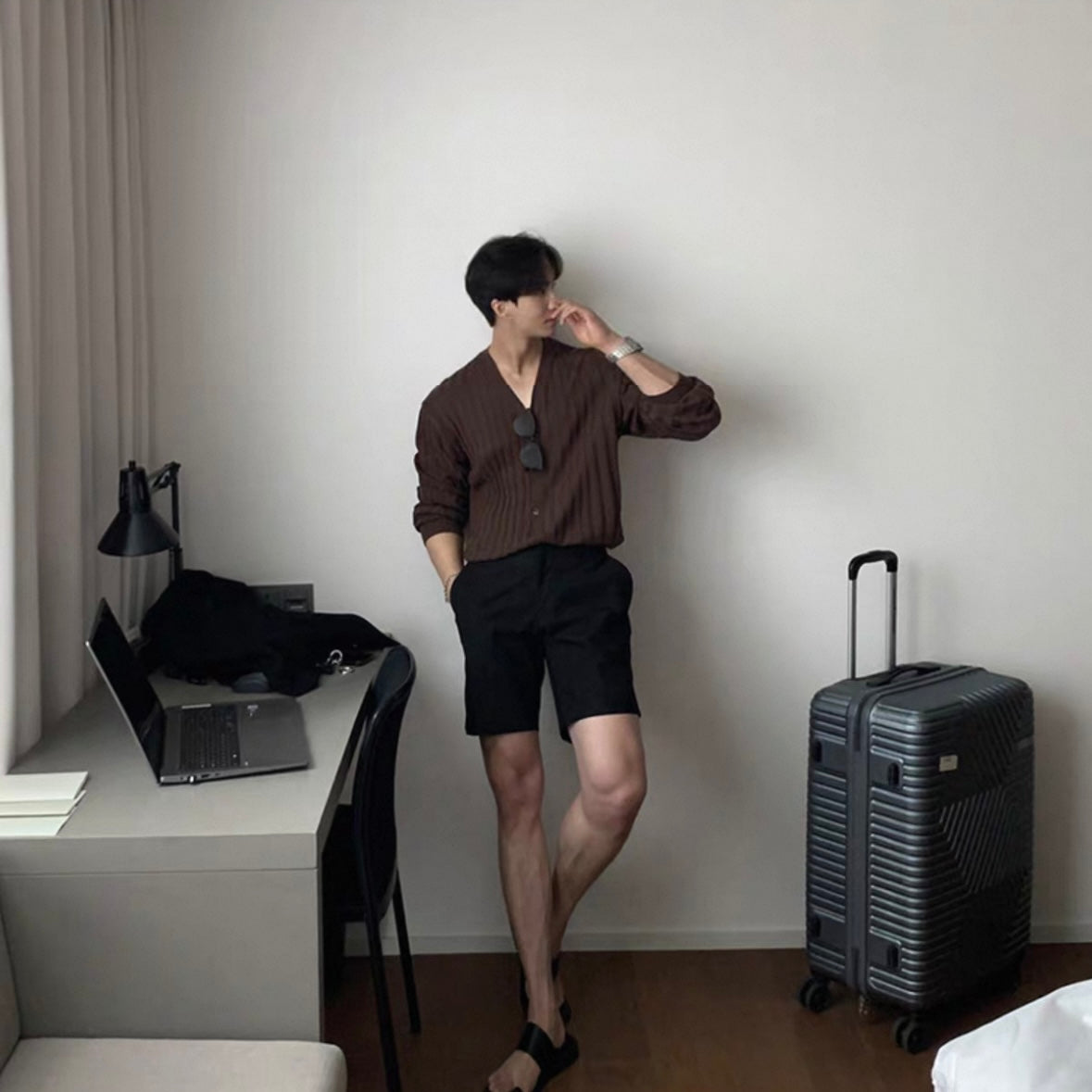 Korean Muscle Knit Cardigan