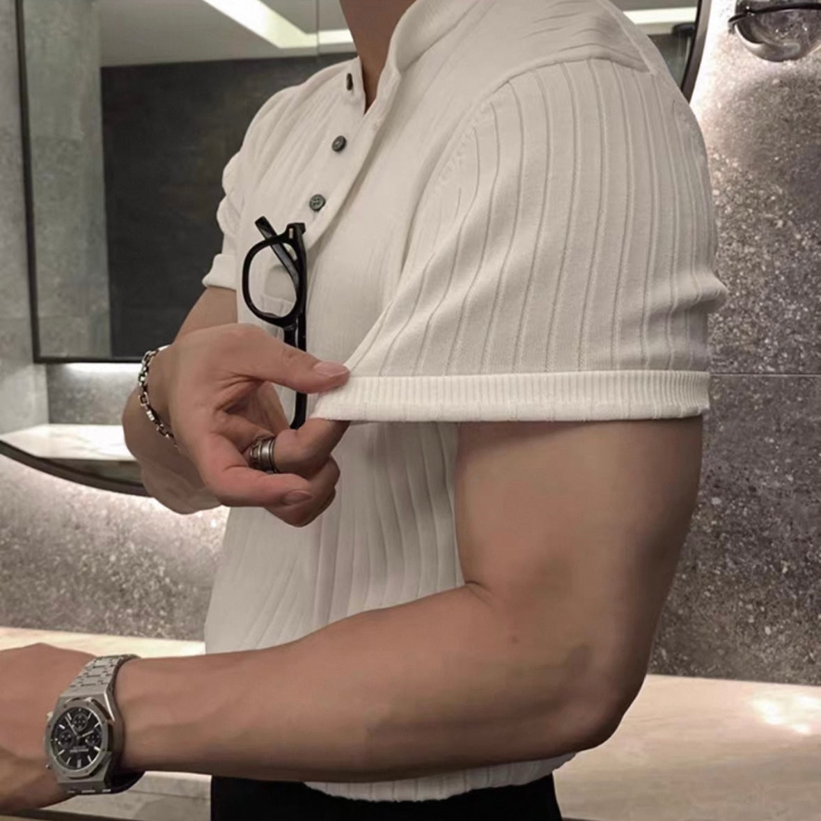 Bisher Summer Breeze Henley Tee