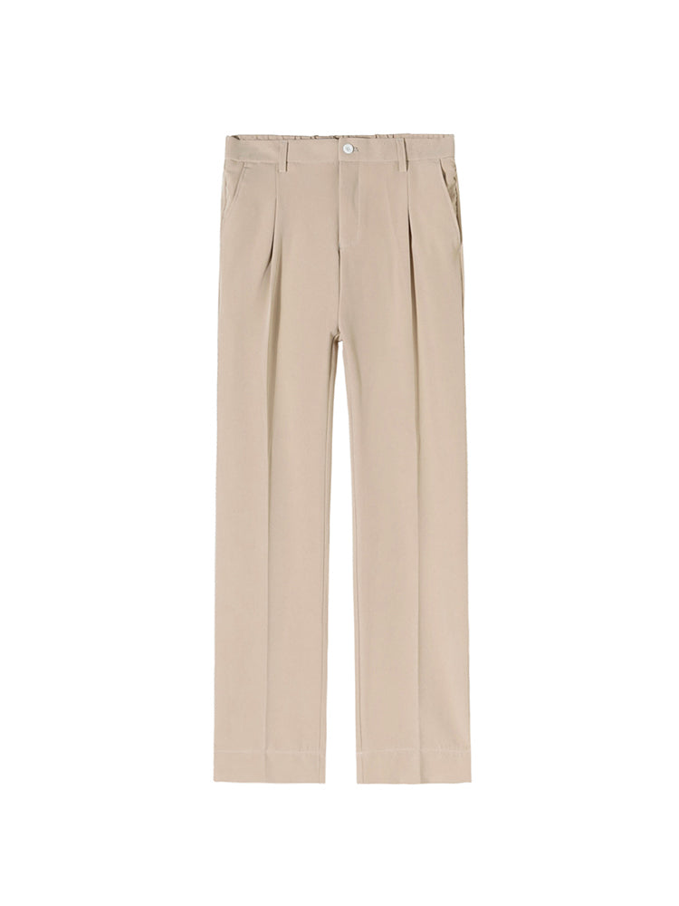 Men's Silk Wide-Leg Trousers