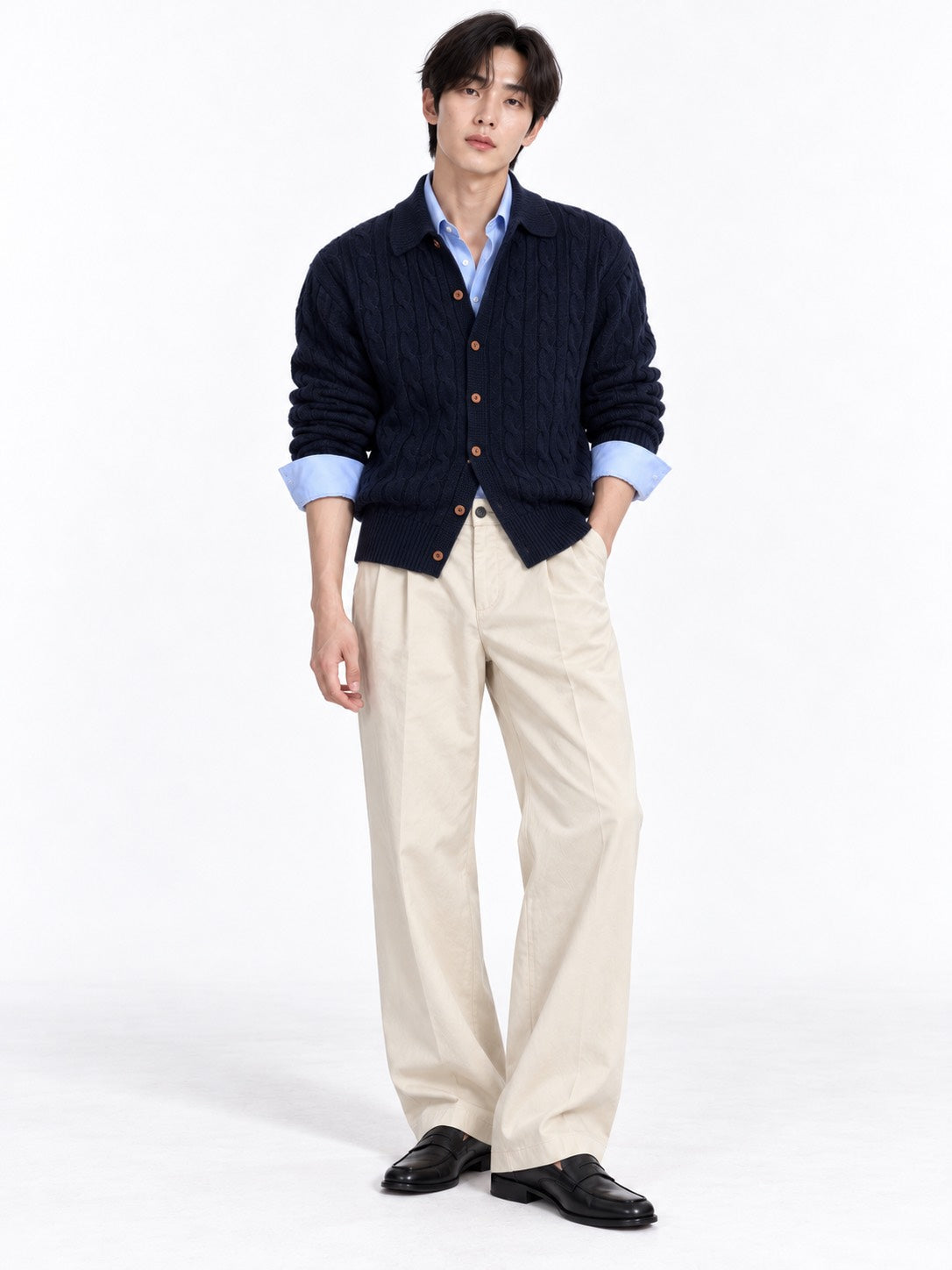 Men's trendy knit cardigan