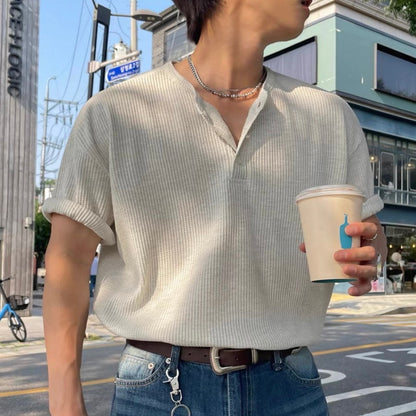 Loose Summer Collared T-shirt