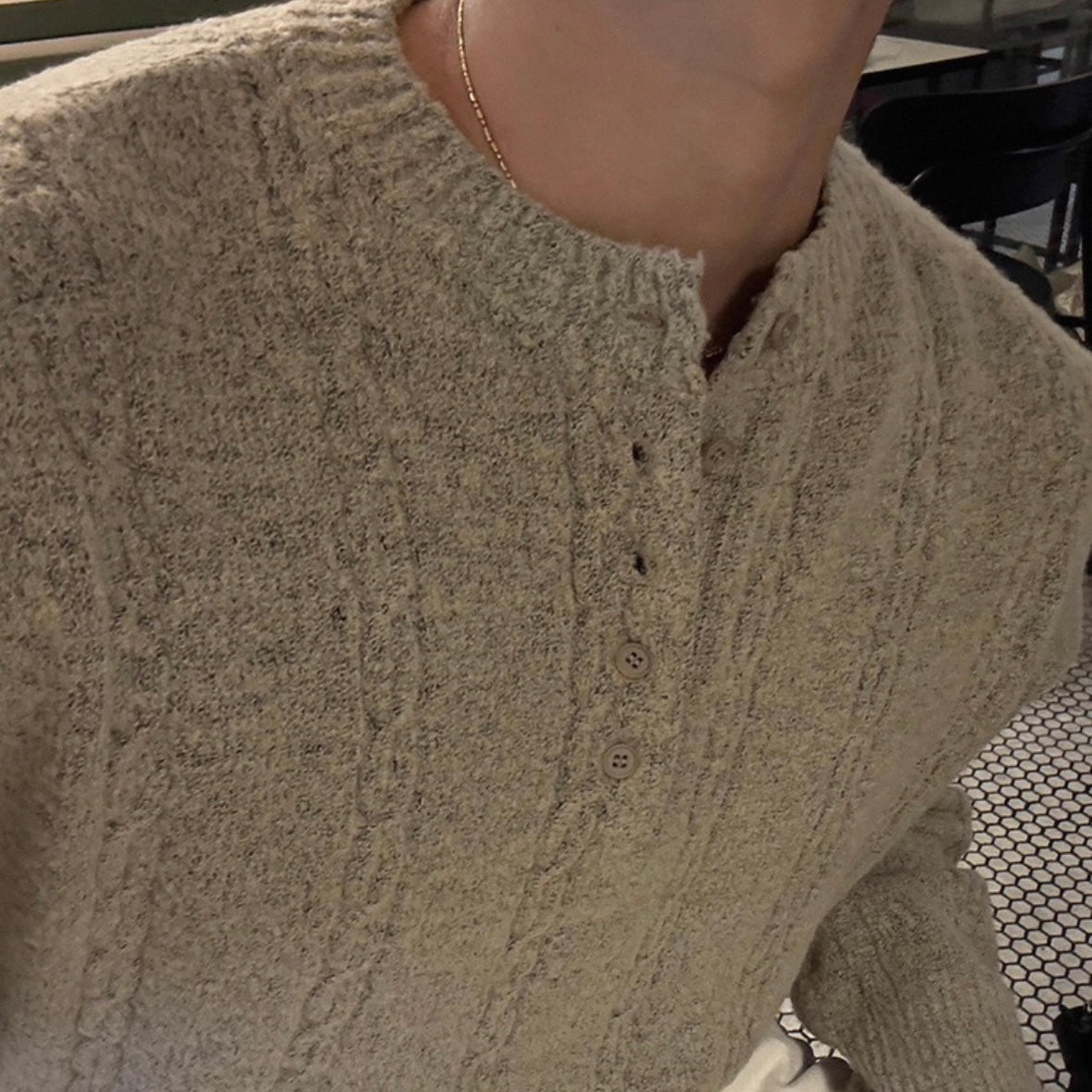 Loose Knit Henry Sweater