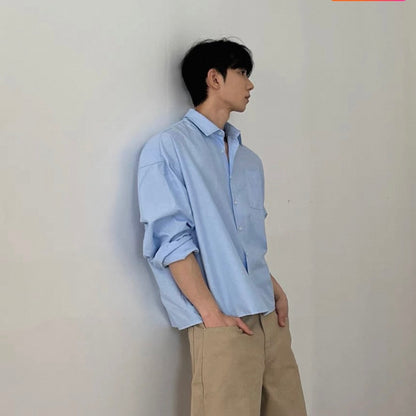 Korean-Style Long Sleeve Shirt