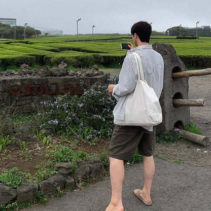 Plaid Long-Sleeve Shirt Jacket