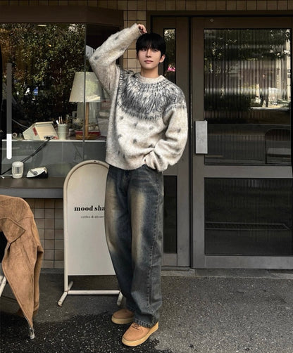 Retro Straight Jeans Pants