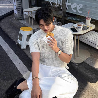 Loose Summer Knit T-Shirt