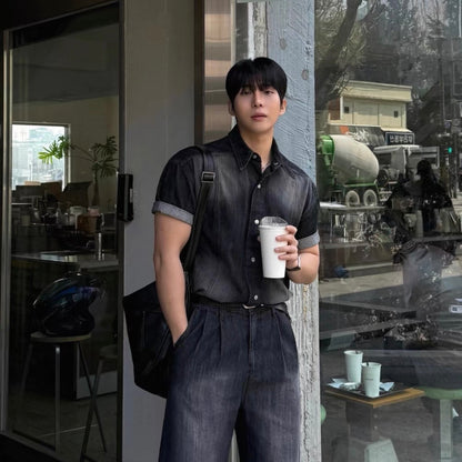 Vintage Washed Denim Shirt