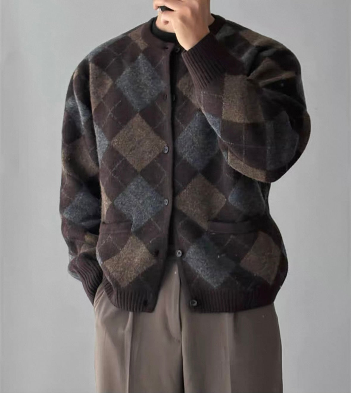 Nordic Mohair Knit Cardigan