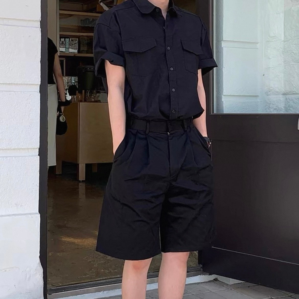 Vintage Casual Short-Sleeve Shirt