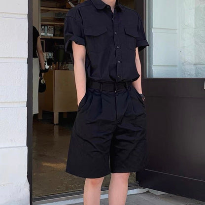 Vintage Casual Short-Sleeve Shirt