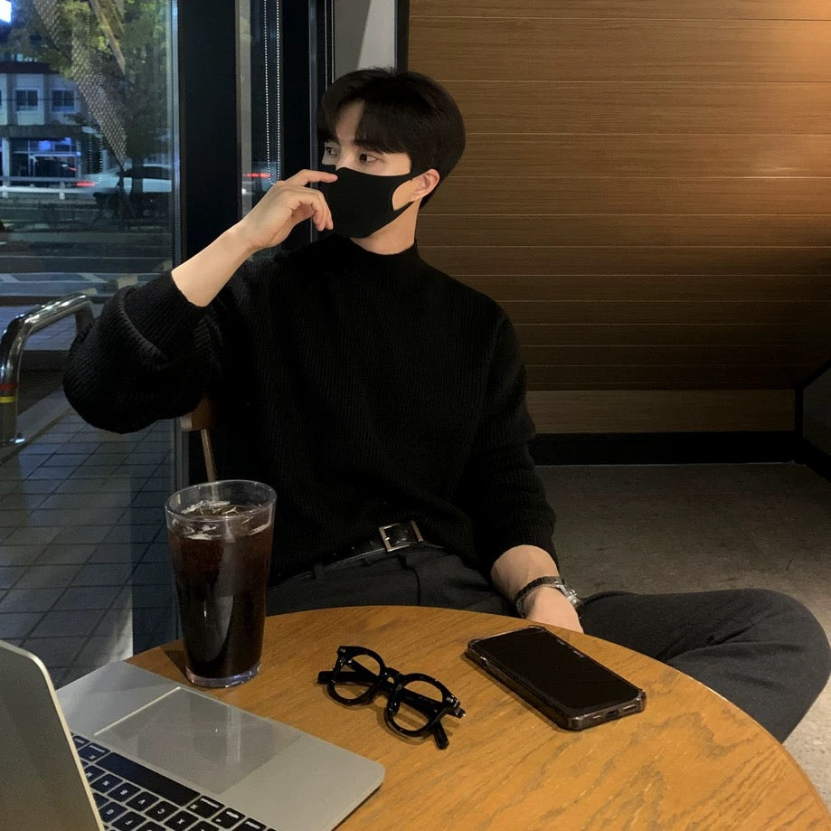 Men's Knit Turtleneck Sweater