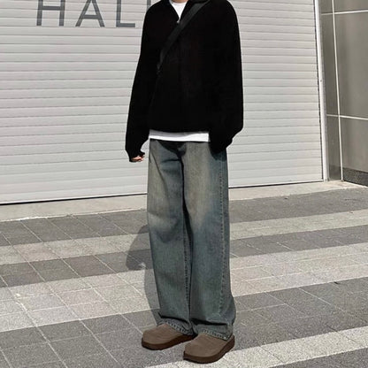 Retro Loose Wide-Leg Jeans