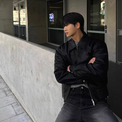 Vintage Leather Blouson Jacket