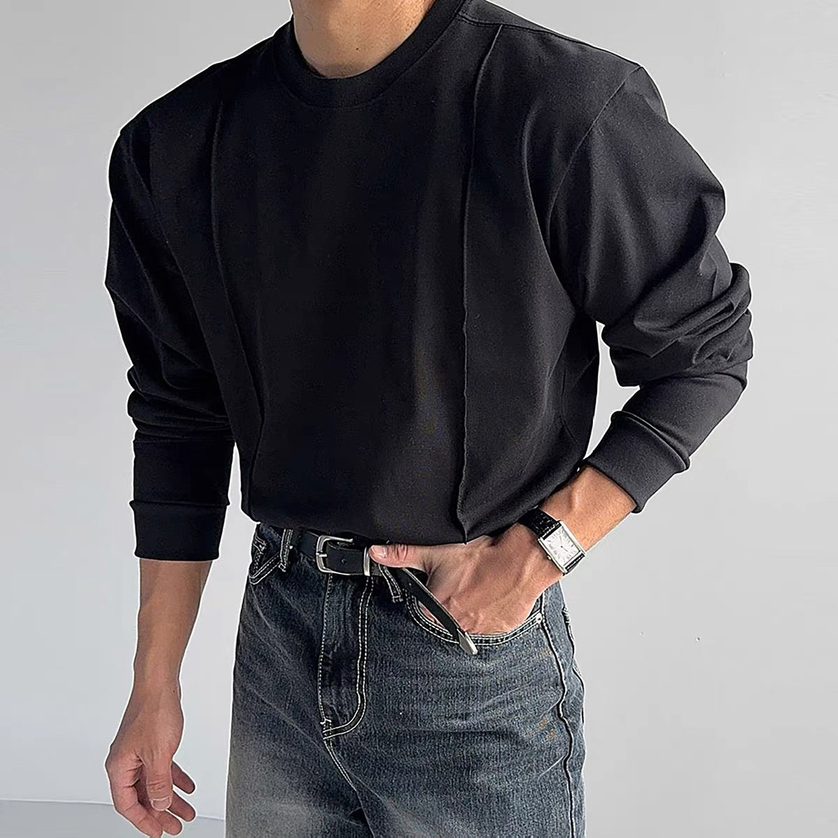 Minimal Line Long Sleeve T-Shirt