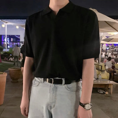 Minimal Knit Polo Shirt