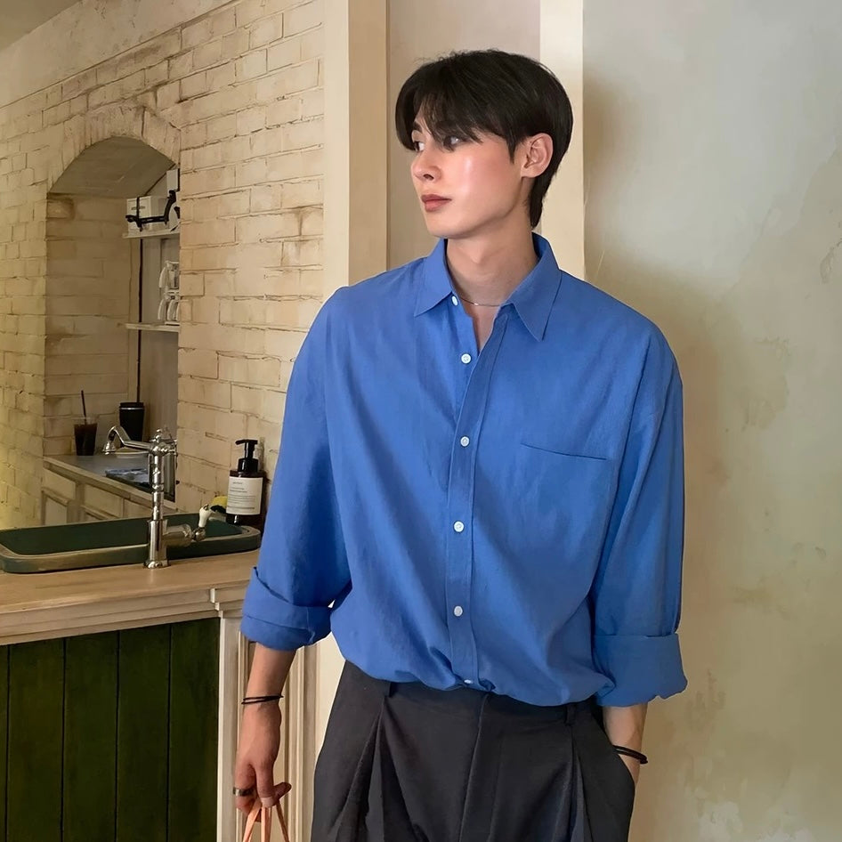 Korean Luxe Casual Long Sleeve Shirt