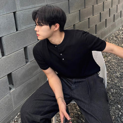 Slim Breathable Knitted T-Shirt