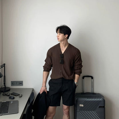 Korean Muscle Knit Cardigan