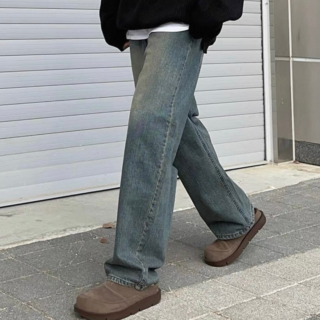 Retro Loose Wide-Leg Jeans