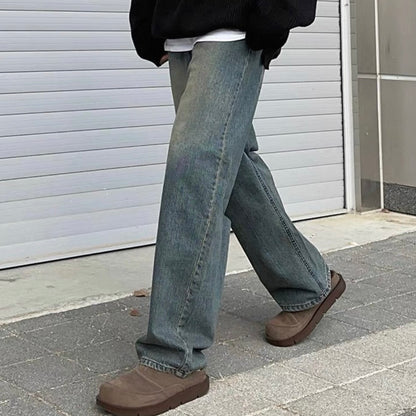 Retro Loose Wide-Leg Jeans