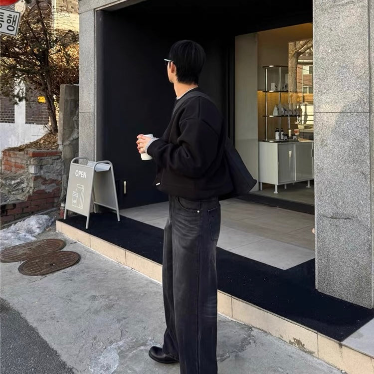Minimal Collarless Blouson