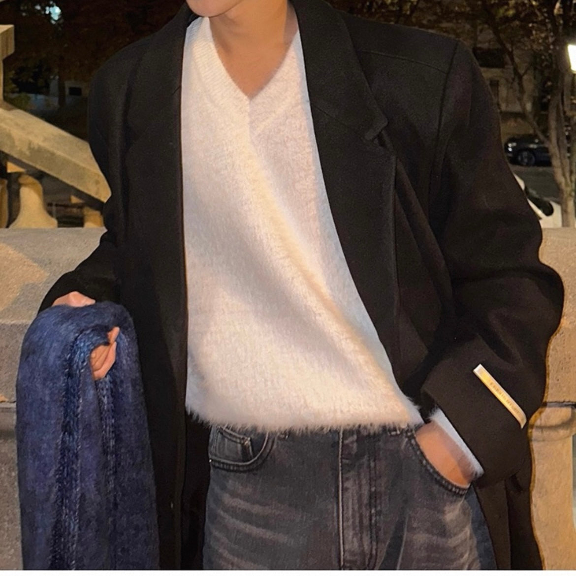 Men's Warm Wool Trench Coat