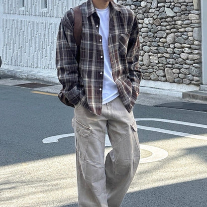 Retro Plaid Casual Shirt
