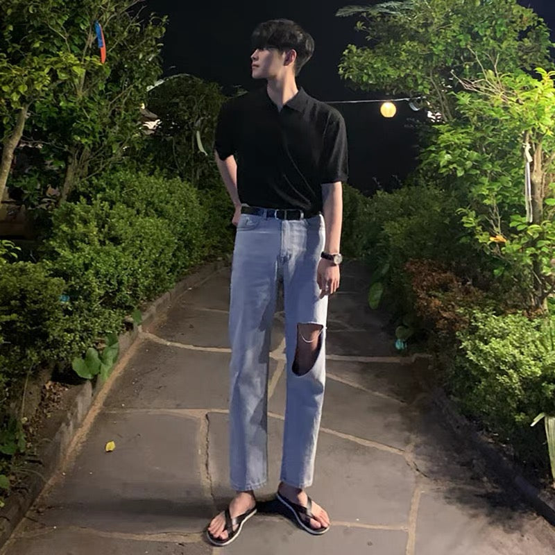Minimal Knit Polo Shirt