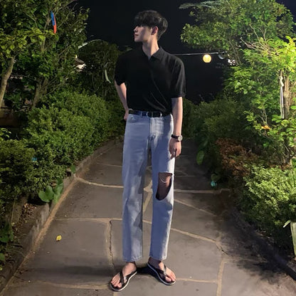 Minimal Knit Polo Shirt