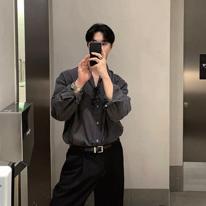 Casual Trendy Pointed Collar Shirt