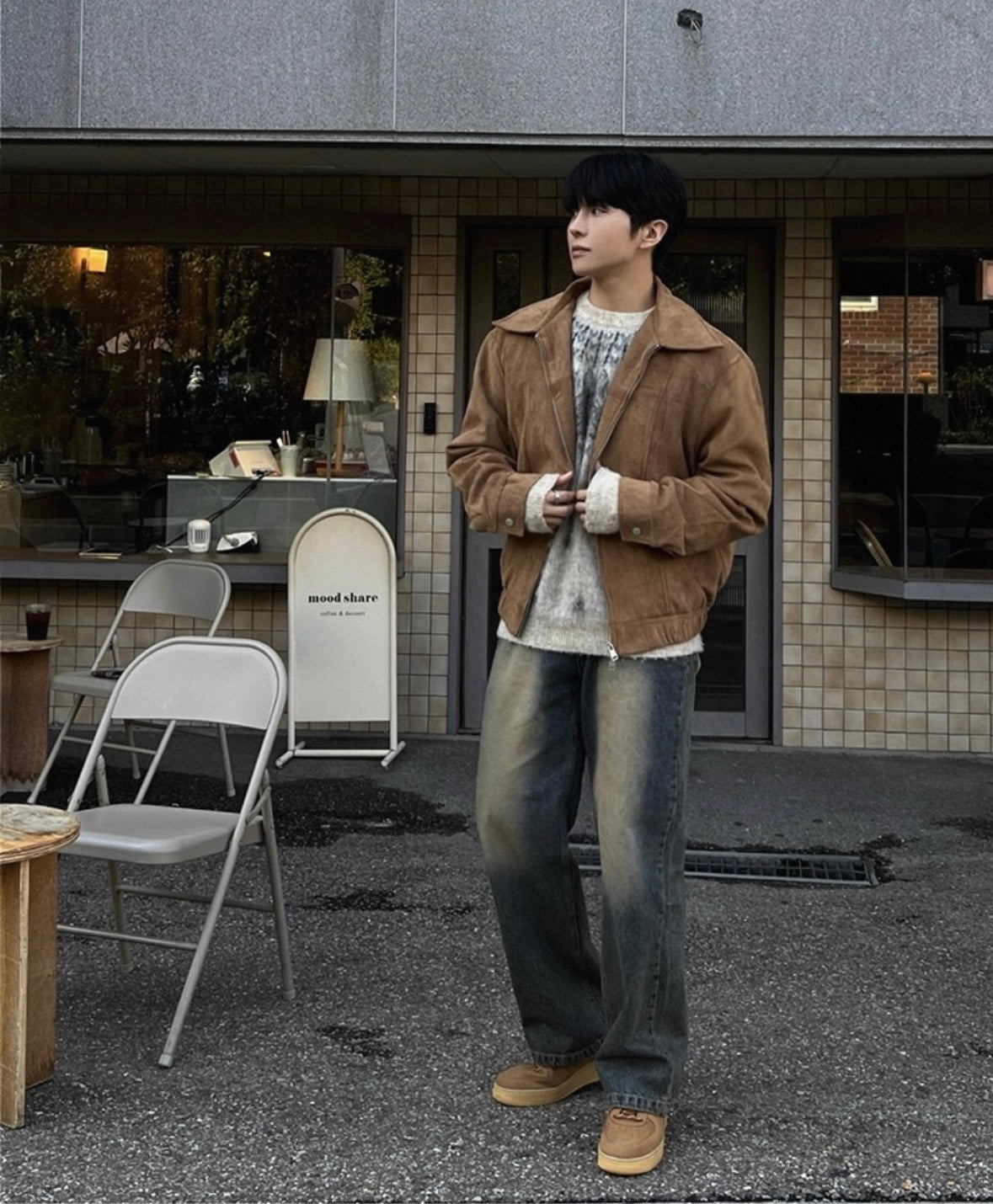 Retro Straight Jeans Pants