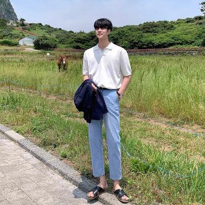 Minimal Knit Polo Shirt