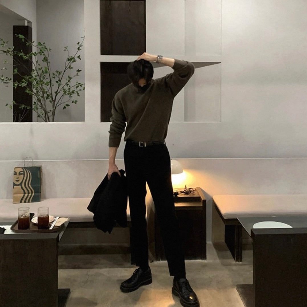 Men's Knit Turtleneck Sweater