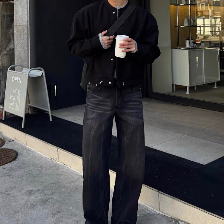 Minimal Collarless Blouson