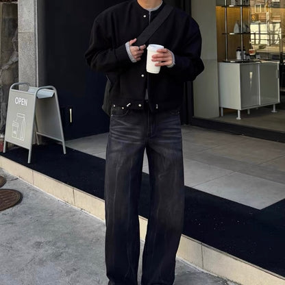 Minimal Collarless Blouson