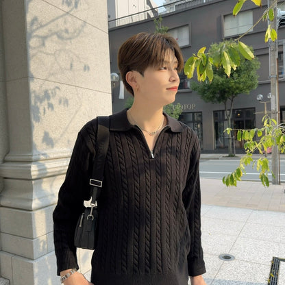 Model Zip Knit Sweater