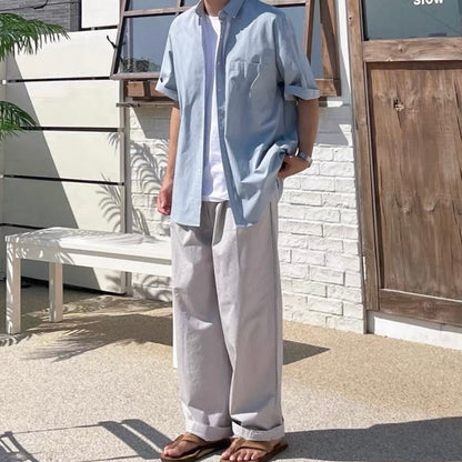 Korean Wide-Leg Sports Pants